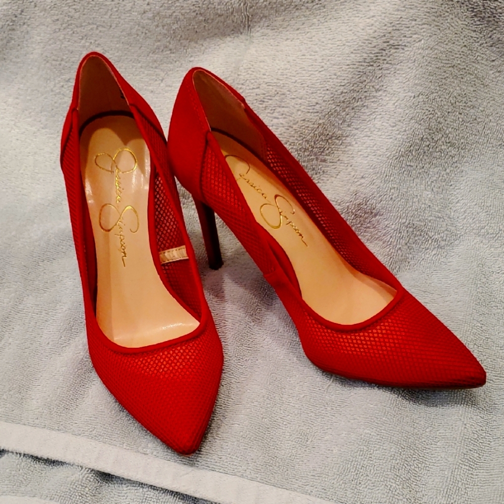 Jessica Simpson Vibrant Red Heels
